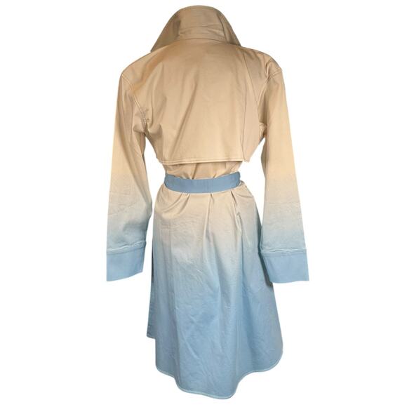 Scout the City x The Drop Ombre Trench Coat Size Small NWT lightweight cotton - Picture 3 of 12